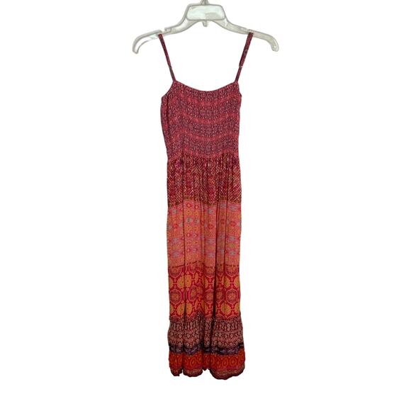 Love Sam Maxi Dress Size M Boho Smock Top Multicolor Bali‎ Summer Lined Flowy - Picture 4 of 6